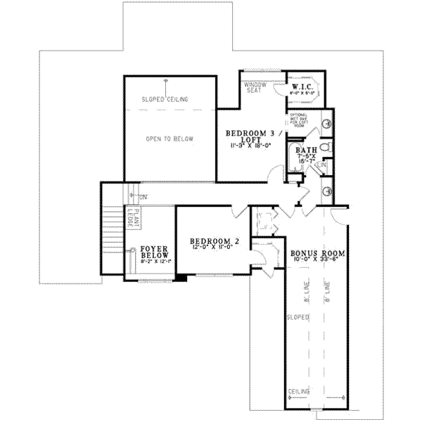 House Blueprint - Southern Floor Plan - Upper Floor Plan #17-2152