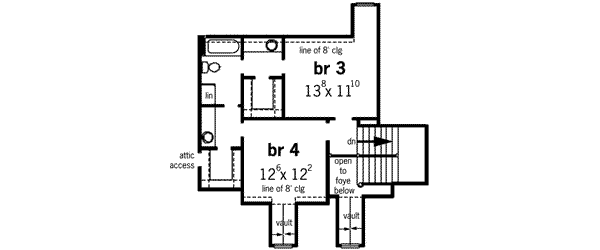 Southern Floor Plan - Upper Floor Plan #16-285