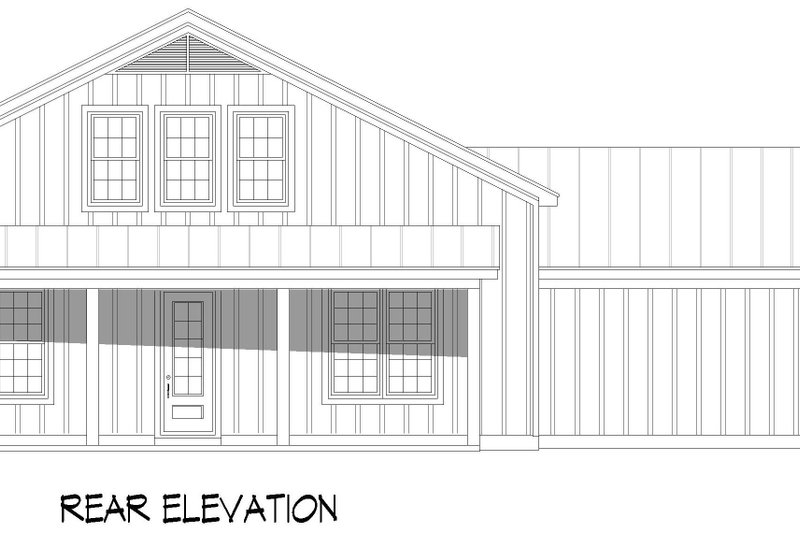 House Design - Exterior - Rear Elevation for Country House Plan #932-1183 - 4 bed, 3 bath