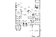 Mediterranean Style House Plan - 4 Beds 4.5 Baths 3790 Sq/Ft Plan #930-13 