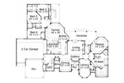 European Style House Plan - 4 Beds 3.5 Baths 3710 Sq/Ft Plan #411-688 