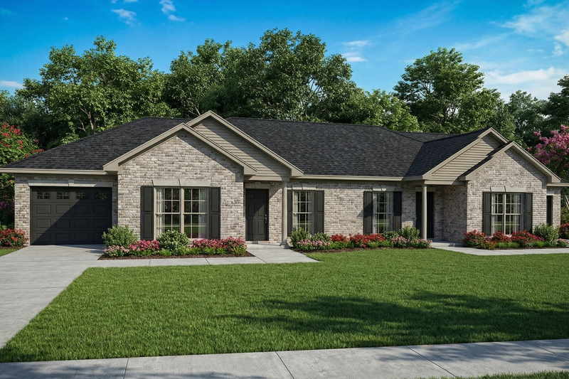 Traditional Style House Plan - 2 Beds 1 Baths 2024 Sq/Ft Plan #17-2432 Exterior