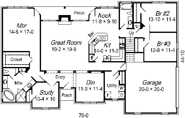 Traditional Floor Plan - Main Floor Plan #329-274