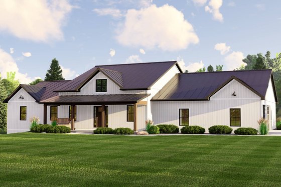 Simple Barndominium with Basement Plan