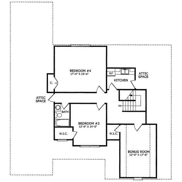 Southern Floor Plan - Upper Floor Plan #412-126