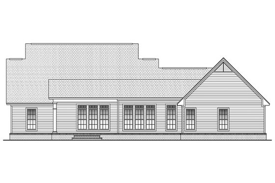 Exterior - Rear Elevation for Country House Plan #430-45 - 3 bed, 2.5 bath