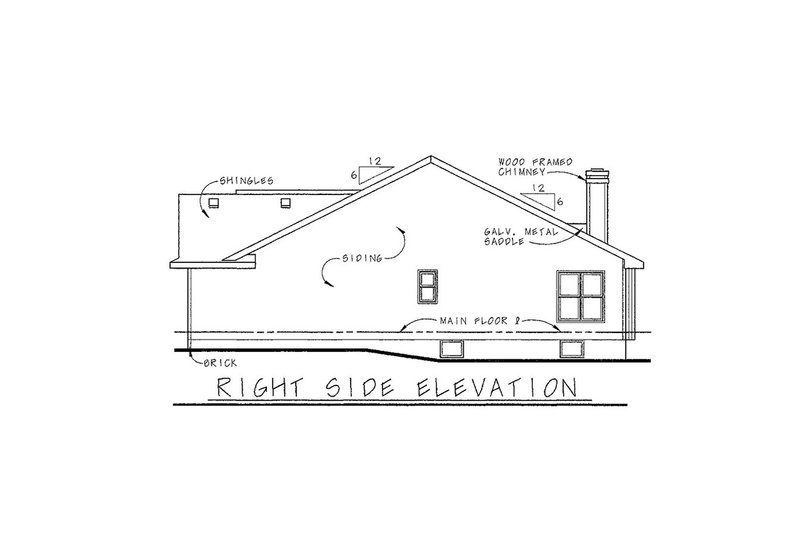 Home Plan - Exterior - Other Elevation 1 for Traditional House Plan #20-392 - 2 bed, 2 bath