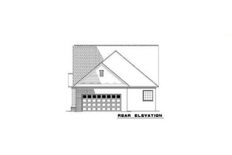 Home Plan - Exterior - Rear Elevation for Country House Plan #17-281 - 4 bed, 3 bath
