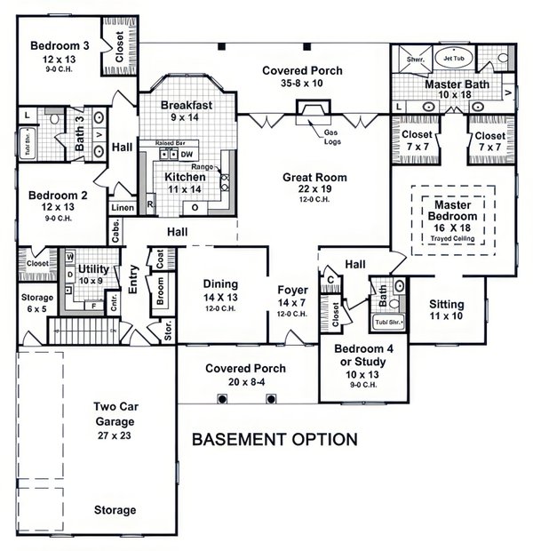 Dream House Plan - Floor Plan - Other Floor for Country House Plan #21-657 - 4 bed, 3 bath