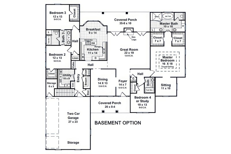 Dream House Plan - Floor Plan - Other Floor for Country House Plan #21-657 - 4 bed, 3 bath