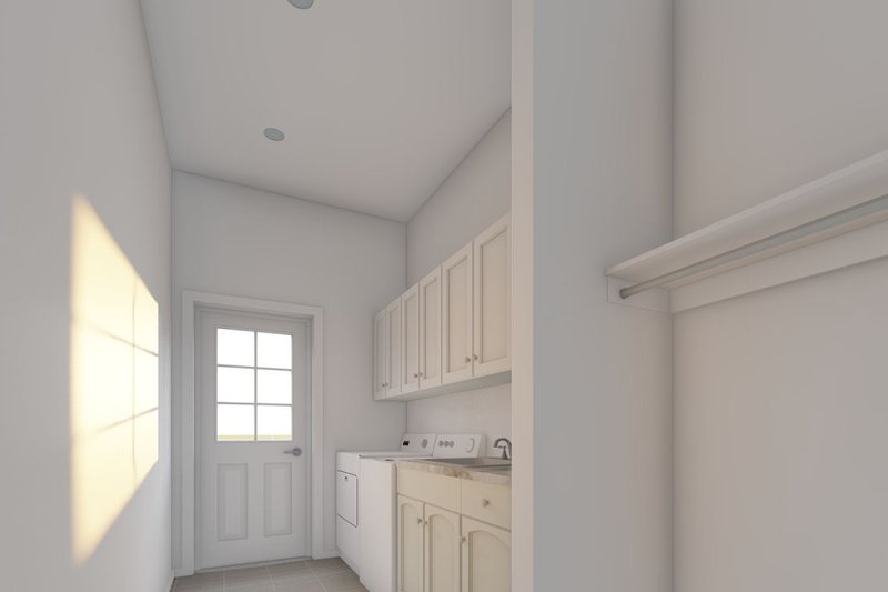House Blueprint - Interior - Laundry for Farmhouse House Plan #126-240 - 3 bed, 2.5 bath