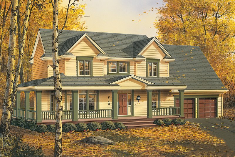 Dream House Plan - Front View - 2200 square foot Country home