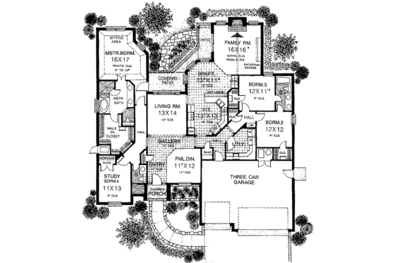 Floor Plan - Main Floor for European House Plan #310-857 - 3 bed, 2.5 bath
