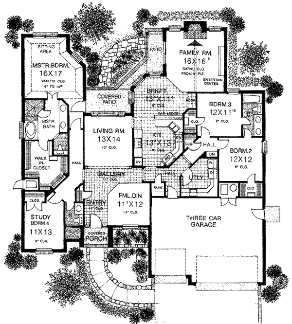 Dream House Plan - European Floor Plan - Main Floor Plan #310-857