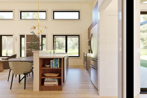 Interior - Kitchen 1 for Modern House Plan #1105-14 - 2 bed, 1 bath