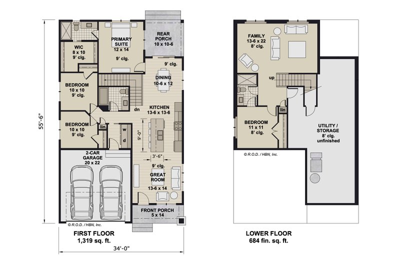 Home Plan - Floor Plan - Other Floor for Farmhouse House Plan #51-1503 - 3 bed, 2 bath