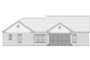 Exterior - Rear Elevation for Traditional House Plan #21-236 - 3 bed, 2 bath