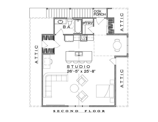 House Blueprint - Farmhouse Floor Plan - Upper Floor Plan #935-26