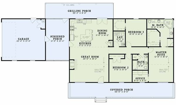 Home Plan - Country Floor Plan - Main Floor Plan #17-2612