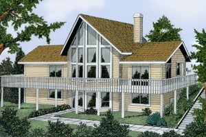 Contemporary Exterior - Front Elevation Plan #92-201