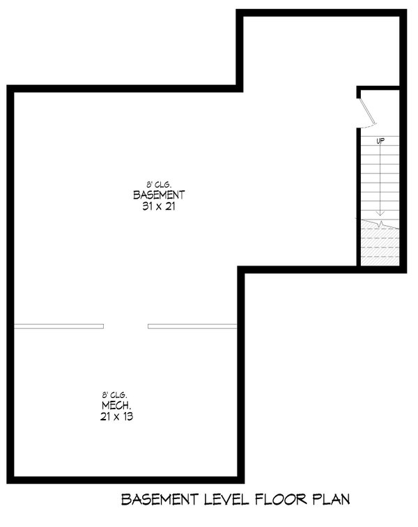 Southern Floor Plan - Lower Floor Plan #932-949