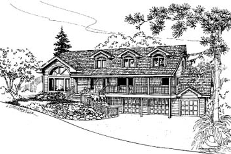 Architectural House Design - Traditional Exterior - Front Elevation Plan #60-594