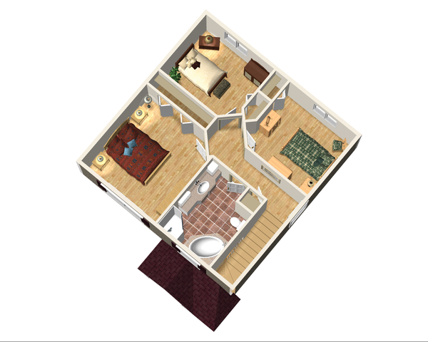 House Plan Design - Traditional Floor Plan - Upper Floor Plan #25-4414