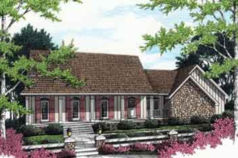 Home Plan - Southern Exterior - Front Elevation Plan #45-239