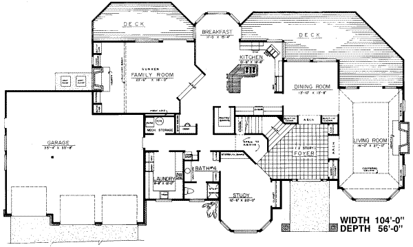 Traditional Floor Plan - Main Floor Plan #303-432