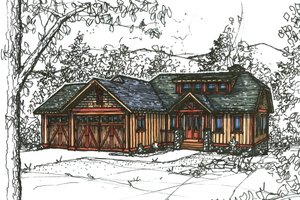 Craftsman Exterior - Front Elevation Plan #921-22
