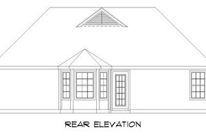 Exterior - Rear Elevation for Traditional House Plan #424-157 - 3 bed, 2 bath