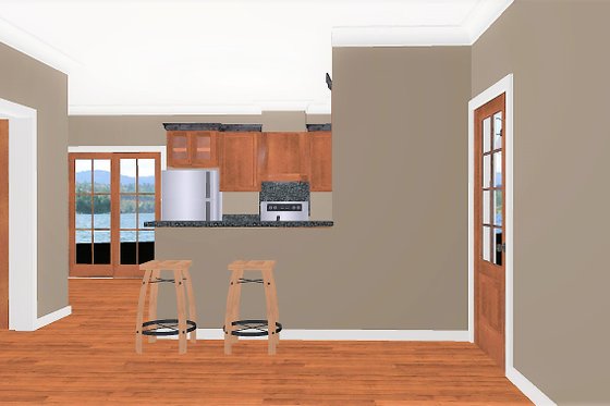 Interior - Kitchen for Country House Plan #44-191 - 2 bed, 1 bath