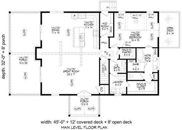 Dream House Plan - Country Floor Plan - Main Floor Plan #932-1239