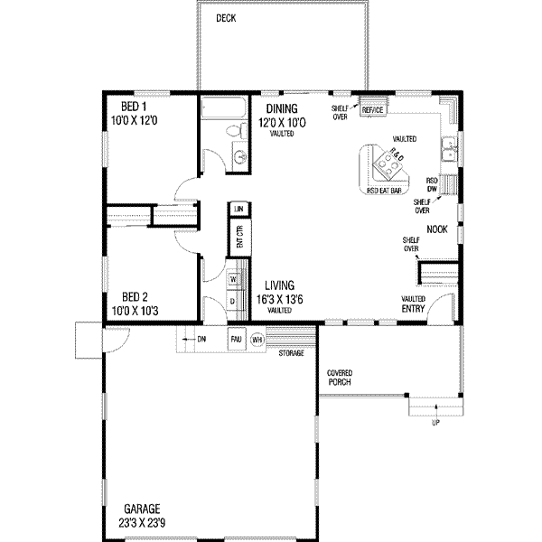 Dream House Plan - Ranch Floor Plan - Main Floor Plan #60-539