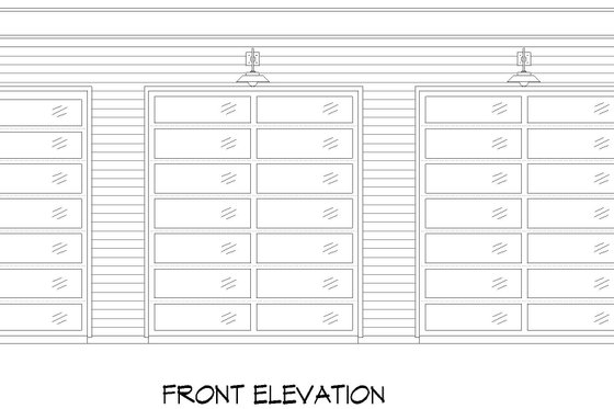 Exterior - Front Elevation 3 for Contemporary House Plan #932-1033, 0 bath