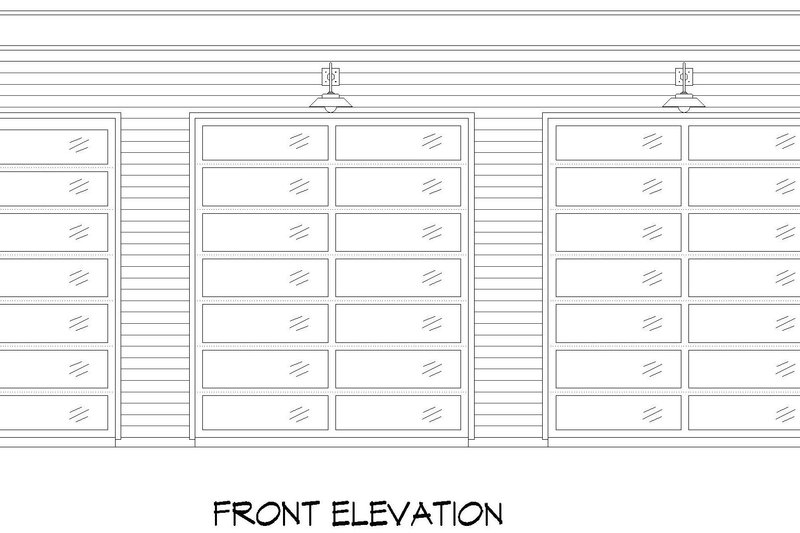 House Blueprint - Exterior - Front Elevation 3 for Contemporary House Plan #932-1033, 0 bath