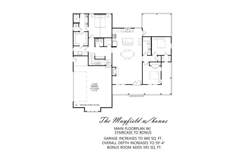 Architectural House Design - Bonus Room Stair location