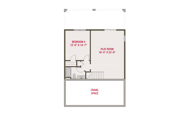 House Design - Floor Plan - Lower Floor for Bungalow House Plan #461-91 - 4 bed, 3.5 bath