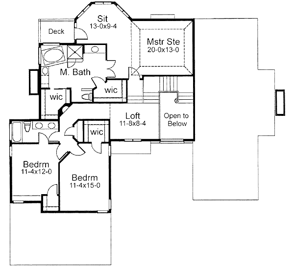 Home Plan - Traditional Floor Plan - Upper Floor Plan #120-103