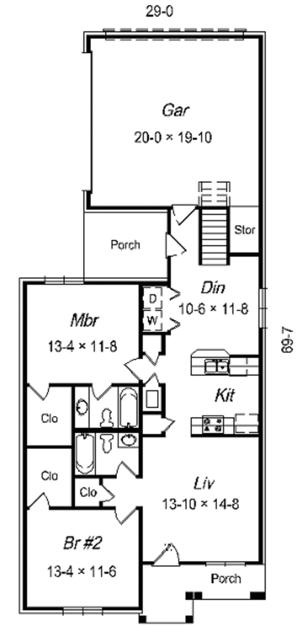 Traditional Floor Plan - Main Floor Plan #329-191