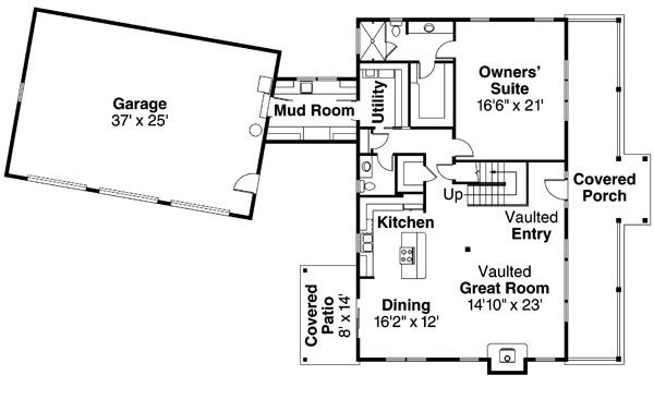 Home Plan - Country Floor Plan - Main Floor Plan #124-771
