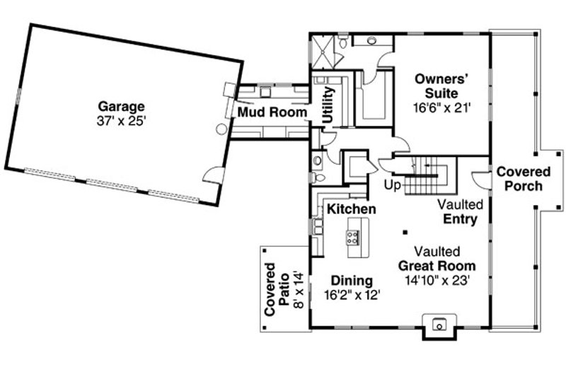 Dream House Plan - Floor Plan - Main Floor for Country House Plan #124-771 - 3 bed, 2.5 bath