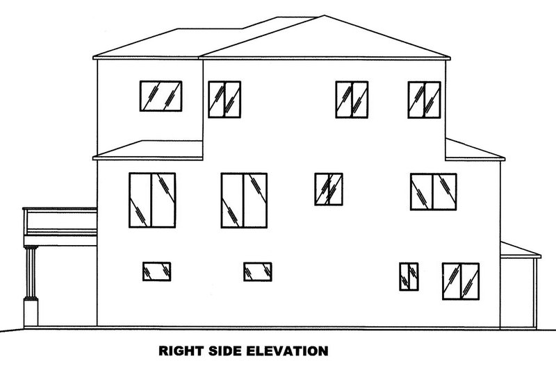 Home Plan - Exterior - Other Elevation 1 for Mediterranean House Plan #117-884 - 2 bed, 3 bath