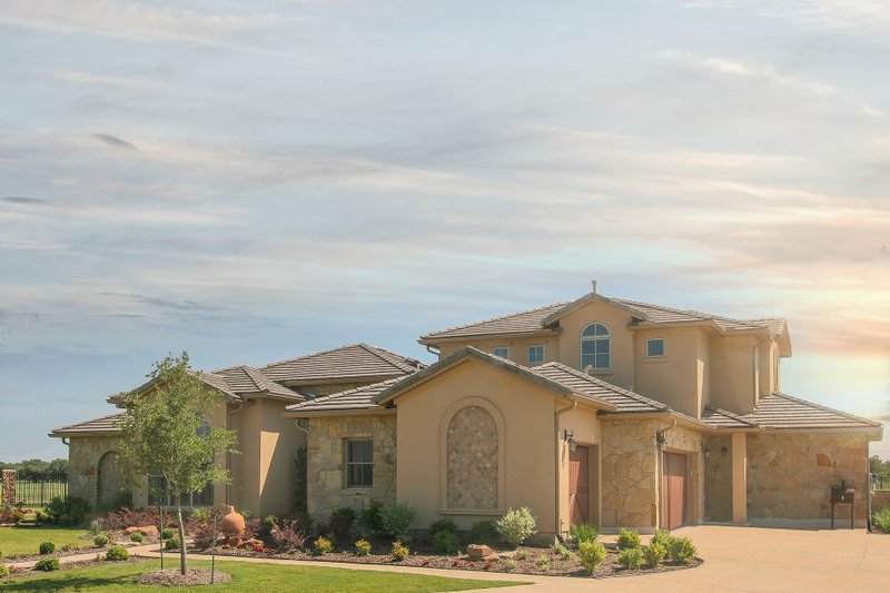 House Blueprint - Exterior - Other Elevation for Mediterranean House Plan #80-126 - 4 bed, 3.5 bath