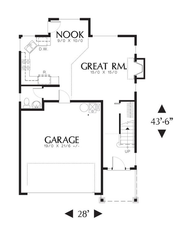 Home Plan - Traditional Floor Plan - Main Floor Plan #48-516