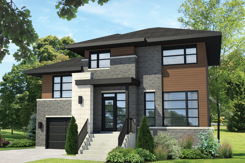 Home Plan - Contemporary Exterior - Front Elevation Plan #25-4298