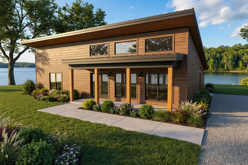House Blueprint - Exterior - Other Elevation for Modern House Plan #923-482 - 5 bed, 2 bath