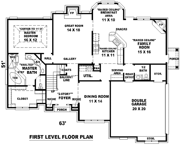 European Floor Plan - Main Floor Plan #81-1008
