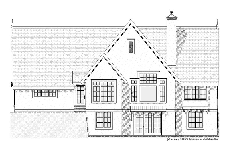 Dream House Plan - Exterior - Rear Elevation for European House Plan #901-93 - 4 bed, 3.5 bath