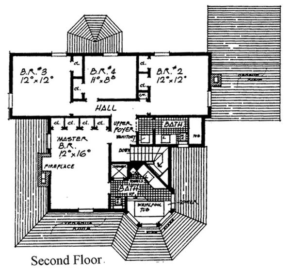 Home Plan - Victorian Floor Plan - Upper Floor Plan #315-105